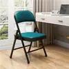 Silla de comedor plegable, simple y portátil, adecuada para apartamentos de alquiler, residencias estudiantiles, sillas de computadora, sillas de entrenamiento para salas de conferencias con respaldo, silla tipo puente