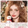 Nuevos en stock pegatinas faciales de Halloween y Navidad mate transfronterizas, pegatinas faciales que realzan el ambiente, pegatinas de tatuaje