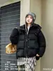 Casaco de Penas de Algodão com Capuz Curto Novo de Inverno Feminino Solto Emagrecedor Espessado Quente Jaqueta Puffer