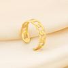Rueda de cartas para mujer, anillo de dedo hueco con nudo retorcido transfronterizo, anillo de acero de titanio de moda de lujo ligero, multiestilo