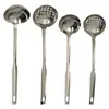 Panela Quente de Aço Inoxidável Colher 7cm Escumadeira Utensílios de Cozinha Domésticos Cabo de Aço Colher de Sopa para Panela Quente Escumadeira