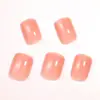 24 Piezas de Puntas de Uñas Pre-hechas Cortas Cuadradas de Color Sólido Color Caramelo Estilo Simple Ins Comercio Transfronterizo Uñas
