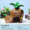 Casa Refugio Cangrejo Ermitaño Bosque Coral Concha de Coco Tronco de Árbol Agujero Reptil Caja para Mascotas Trepadoras Adornos de Paisajismo Casa Piña Objeto para Trepar