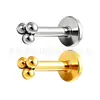Artículo Popular Transfronterizo Clavo de Nariz de Titanio G23, Piercing de Labio de Tres Bolas Soldadas, Clavo para Oreja, Clavo para Hélice de Oreja de Bola Lisa, Joyería para Piercing de Aleación de Titanio