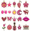 Conjunto misto de pequenos acessórios, pulseira DIY de liga com gotas de óleo, colar, brinco, pingente, chaveiro, acessório e pacote de material de decoração
