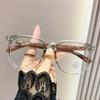 Gafas para Presbicia con Protección contra Luz Azul, Gafas de Moda Retro de Marco Grande para Mujer, Gafas para Presbicia de Madera de Moda para Hombre