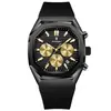 Reloj Multifuncional Poedagar para Hombre Moda Impermeable Luminoso Cronógrafo Reloj de Cuarzo Transmisión en Vivo Exportación Reloj Popular