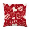 Funda de Almohada con Estampado de Letras en Forma de Corazón para el Día de San Valentín, Funda de Cojín Decorativa Personalizada para Sofá, Hogar, Dormitorio, Mesita de Noche