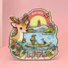 Ímãs de Geladeira 3D de Madeira de Guangxi Nanning com Marcos Turísticos de Cidades Tendência Nacionais, Ímãs de Geladeira de Souvenir de Cidade