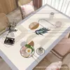 Toalha de Mesa Geométrica Retrô Estilo Americano para Sala de Estar Impermeável e à Prova de Óleo Retangular de Alta Qualidade para Mesa de Jantar Tapete Anti-queimadura para Mesa de Café