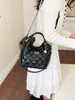 26 Bolsos de Hombro Versátiles de Moda Primavera, Bolsos Cruzados para Mujer, Bolsos Cubo con Patrón de Diamantes, Bolsos Pequeños Estilo Chanel, Estilo para Viajar al Trabajo