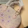 Nueva Bolsa de Cartera de Cuero Genuino con Patrón de Ondas de Agua Polvo de Cerezo Bolso de Mano de Moda para Mujer Marca de Tendencia Bolso Cruzado de Hombro Único de Gran Capacidad