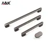 Manijas para Puertas de Gabinete de Cajones Negro Mate, Manijas de Ferretería Estilo Minimalista de Gama Alta, Manijas Plateadas Brillantes Estilo Francés, Wholesale de Gama Alta