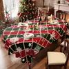 Toalha de mesa oval de Natal, impermeável, à prova de óleo, lavável, luxo leve, toque de alta qualidade, nova toalha de mesa decorativa temática de Natal 2024