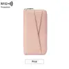 Nuevo monedero para mujer anti-magnético RFID transfronterizo, bolso de mano simple de gran capacidad con textura de piel de guijarro y múltiples compartimentos para libretas bancarias, billetera larga