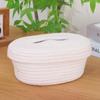 Caja de Pañuelos Tejida con Hilo de Algodón para Uso Doméstico en Dormitorio y Sala de Estar, Portaservilletas, Cesta Decorativa de Almacenamiento para Artículos Varios al por Mayor
