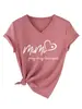 Mimi reza abraza amor Amazon eBay tienda independiente casual simple camiseta de mujer cuello en V manga corta capa base