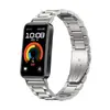 Adequado para Pulseira de Relógio Huawei Band 10, Pulseira de Aço Inoxidável Huawei Band 9, Pulseira Inteligente Esportiva de Três Contas, 8 Pulseira de Relógio