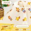 Fornecimento de Crepe Duplo Impressão Urso Impressão Crepe Bebê Toalha de Banho de Algodão Home Wear Roupas Infantis Pijamas Tecido