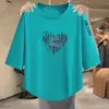 2026 Moda Coreana Simple Casual para Mujer Camiseta Nueva Primavera Verano Holgada Adelgazante Moderna Versátil