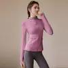 Chaqueta Top de Yoga para Mujer Ropa Deportiva Ajustada Estilo Adelgazante Ropa de Fitness Chaqueta para Correr Secado Rápido Cuello Alto Ciclismo al Aire Libre