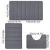 Juego de Tres Piezas para Baño Transfronterizo Tapete de Piso Alfombra Antideslizante para Baño Alfombra para Puerta de Cocina Tapete Absorbente para Pies Tapete para Pies de Terciopelo Coral