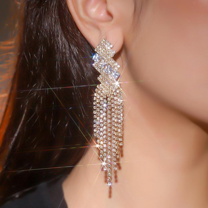 JXER112 正方锆石裸钻流苏耳环-金色 (4).JPG