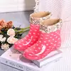 Botas de Chuva, Sapatos Aquáticos de Cano Curto, Botas de Chuva, Baixo Corte, Modernos e Versáteis, Coberturas de Veludo Plus, Tecido Floral de Cristal Impermeável, Sapatos de Borracha para Trabalho na Cozinha