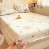 Conjunto de lençóis de cama de veludo com floco de neve, três peças, marca Simmons, à prova de sujeira e poeira, forrado com fleece para o inverno, capa protetora de cobertura total, estilo de capa de cama taiwanesa