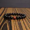 Pulsera Retro de Obsidiana Youjia Jewelry para Hombre Pulsera Personalizada Retro de Piedra Ojo de Tigre con Cuentas Puesto Venta al por Mayor de Artículos Pequeños