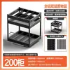Estante compacto para especias de gabinete de cocina, estante de almacenamiento de doble capa de aluminio completo tipo cajón ultradelgado, escurreplatos
