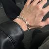 Pulseira Masculina Letra Espinhos Combina com Tudo Moda High-end Novo Acessório Corrente Cubana Feminina Personalizada Hip-hop Joia Simples