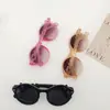 Gafas de sol para niños bebé toma callejera forma cóncava color crema niños y niñas aman gafas de sol redondas coloridas retro