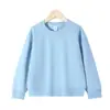 Sudadera de algodón chino para niños, cuello redondo, estilo fino, estilo con forro polar, sudadera con estampado personalizado para uniforme escolar de niños