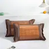 Funda de almohada tipo sobre de ratán Esterilla de hierba de ratán y bambú Almohada saludable Cubierta para la cabeza Funda de almohada de ratán helado de verano Funda de almohada tipo sobre