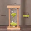 Adornos de escritorio creativos de reloj de arena retro con temporizador de reloj de arena de madera maciza de 5/10/15/30 minutos