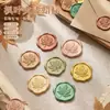 Adesivos de Selo de Cera Folha de Bordo Atacado Selo para Convite Vintage Adesivos de Cera Acessórios Criativos Vintage para Envelopes