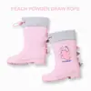 Botas de Lluvia para Niños Comercio Transfronterizo Antideslizantes Suela Suave Ligeras de Media Pantorrilla Botas de Lluvia para Niños y Niñas de 2 a 10 Años