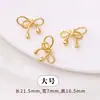 Colar com Pingente de Contas Espaçadoras Laço Tridimensional Cor Dourada 18K Acessórios para Joias DIY Acessórios para Miçangas Pulseira de Pérola