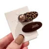 Pasador Retro con Estampado de Leopardo para Mujer de Principios de Otoño, Pin de Línea Única Estilo Coreano para Niña, Nuevos Accesorios para el Cabello de Pinza Lateral, Pin Estilo Otoño e Invierno