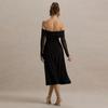 Vestido Negro Sexy de Hombro Descubierto con Espalda al Aire y Mangas Largas Transfronterizo Europeo y Americano 2025 Nuevo Estilo Transfronterizo Europeo y Americano Vestido Largo