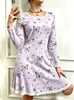 2026 Pijama Nuevo para Mujer Ropa de Casa Casual Sexy Cómodo Vestido con Estampado y Encaje Ropa de Dormir