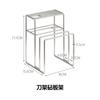Porta cuchillos de acero inoxidable 304 para cocina con bandeja de drenaje, estante de almacenamiento para tabla de cortar y cuchillos domésticos de encimera con compartimento para palillos