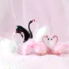 Hermosos adornos decorativos para pastel de flamenco de Instagram, DIY, alas de cisne de plumas, amor, amor, fiesta, postre, insertable