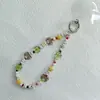 Cadena para Teléfono Oso Trébol de Cuatro Hojas Verde Hecha a Mano con Cuentas Lanyard Estilo Ins para Niña Decoración con Colgante Lindo