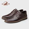 Sapatos Masculinos de Couro Genuíno 2026 Novo Modelo Sapatos Casuais de Couro de Alta Qualidade para Homens Sapatos de Solado Macio para Negócios para Pais de Meia-Idade