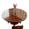 Mantel Redondo de PVC Transparente de Vidrio Blando para Mesa, Mantel de Mesa para el Hogar, Mantel Redondo Impermeable, a Prueba de Aceite y Anti-Quemaduras