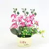 Flor Artificial Phalaenopsis Planta em Vaso Criativo Moderno Pequenos Enfeites Flor de Rattan Carro Casa Sala de Estar Adereços Decoração Flores Artificiais
