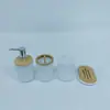 Conjunto de seis peças para banheiro de bambu