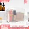 Bolsa de cosméticos de EVA blanca mate, bolsa de tocador de viaje de gran capacidad, organizador de cuidado de la piel y maquillaje con cremallera, personalizable